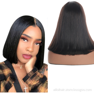Cheap Price Human Hair Short Bob Wig 100% Virgin Human Hair Brazilian Lace Front Short Bob Human Hair Wigs